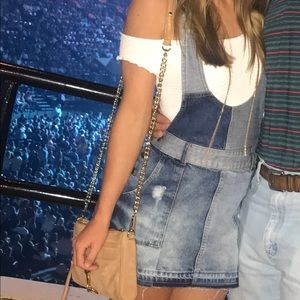 Free People Patch Denim Overall Dress
